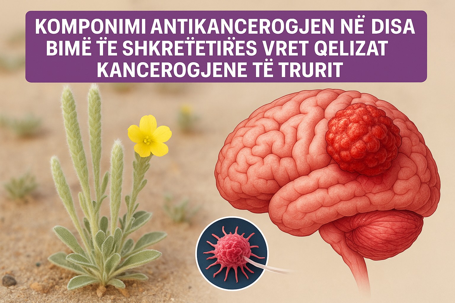 Komponimi antikancerogjen në disa bimë të shkretëtirës vret qelizat kancerogjene të Trurit